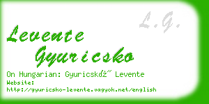 levente gyuricsko business card